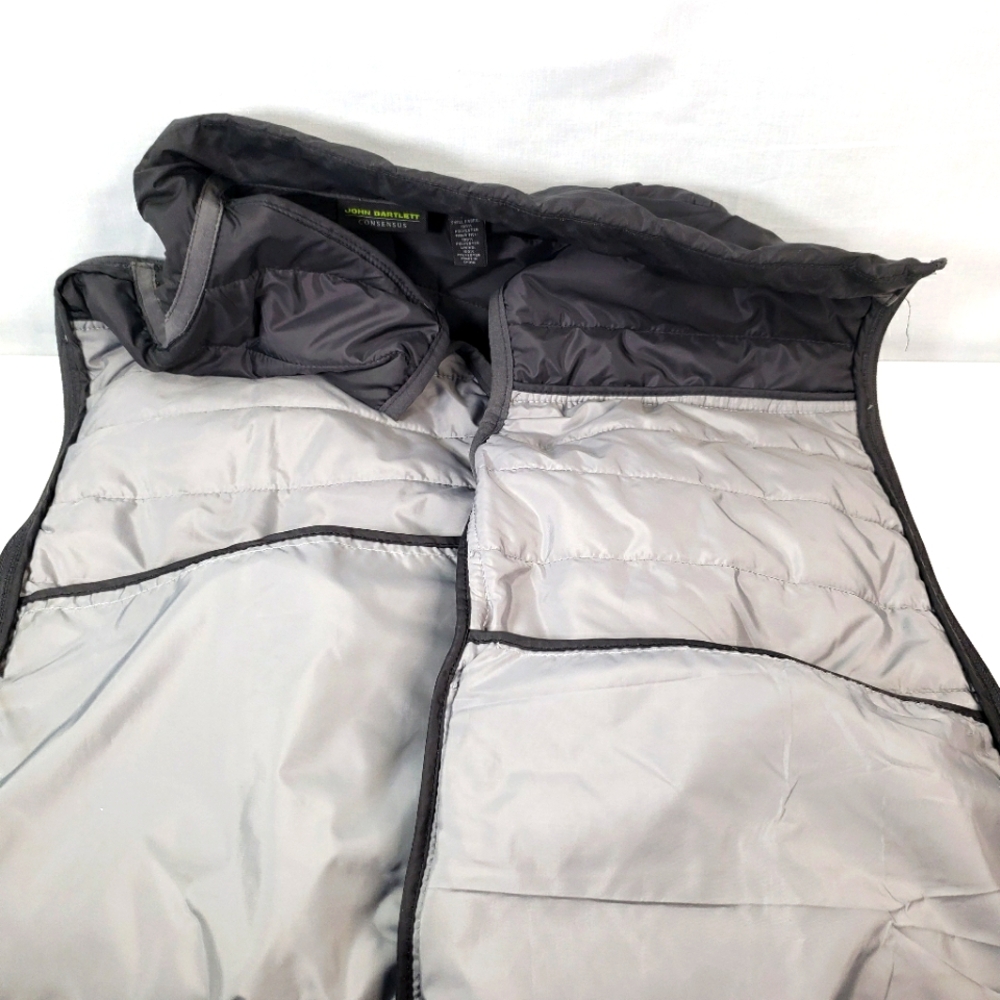 John Bartlett Consensus Full Zip Puffer Vest Gray… - image 7